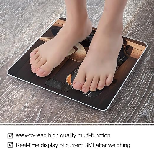 Cowboy Black Hat Western Boots Scale for Body Weight Accurate Digital Bathroom Scale Toughened Glass High Precision Scales Smart Weight Scales with Large LCD Backlight Display Weighing Machine