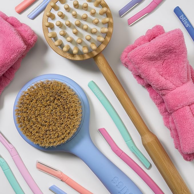 Bliss Lemon and Sage Hydrating Body Wash + Exfoliating Dry Brush for Back and Body