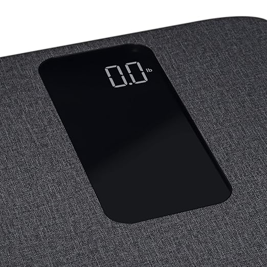 Escali ComfortStep Anti-Slip Digital Bathroom Scale for Body Weight with Removable Linen Platform Cover and High Capacity of 400 lb Batteries Included