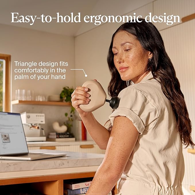 TheraGun Mini (3rd Generation) by Therabody – Ultra-Portable Massage Gun and Travel Essential for Fast Effective Pain and Tension Relief Anywhere (Oat)