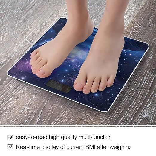 Mysterious Stars Scale for Body Weight Digital Bathroom Scale Precision Smart Weighing Scales with Clear LED Display Accurate High Precision Scales Weighing Machine