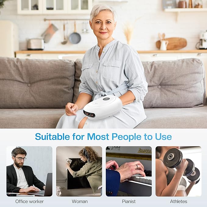 COMFIER Hand Massager with Heat and Compression Cordless Hand Massager for Arthritis and Carpal Tunnel Gifts for Mom Dads Women and Men