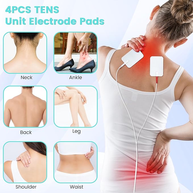 EMS Foot Massager for Neuropathy NMES Foot Stimulator for Neuropathy Feet Massager for Circulation and Pain Relief EMS with TENS Unit Muscle Stimulator Pads
