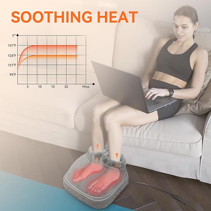 Snailax Shiatsu Foot Massager with Heat Heating Pad for Back Pain Relief