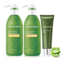 Aloderma Aloe Shower Set 3 pcs - Body Wash Nourishing Shampoo Nourishing Face Cleanser - Hydrating Moisturizing