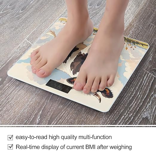 Dairy Cow Scale for Body Weight Accurate Digital Bathroom Scale Toughened Glass High Precision Scales Smart Weight Scales with Large LCD Backlight Display Weighing Machine