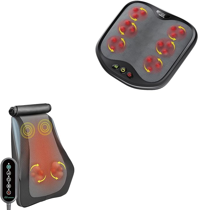 Snailax Back Massage and Foot Massager Bundle