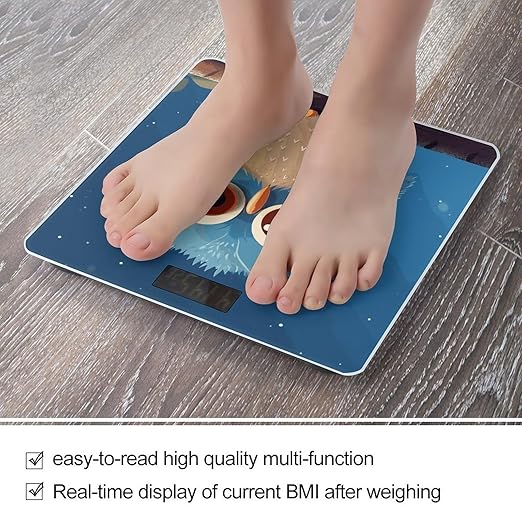 Cute Cartoon Owl Bathroom ScaleHighly Accurate Digital Weighing Machine for People Bright LED Display Weight Scale for The Aldult Home Use