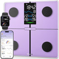 Ovutek Scale for Body Weight Digital Bathroom Smart Scale with 13 Body Composition Analyzer Sync Weight Scale BMI Health Monitor Sync Apps 400lbs - Purple