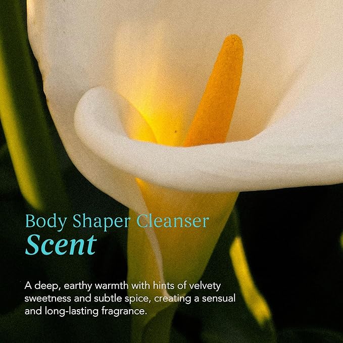 Body Shaper Cleanser – Firming and Hydrating Body Wash for Sensitive Skin Moisturizing Shower Gel with Peptides Energy Water &amp Marine Extracts Paraben-Free Black Musk Scent (10.1 fl oz)