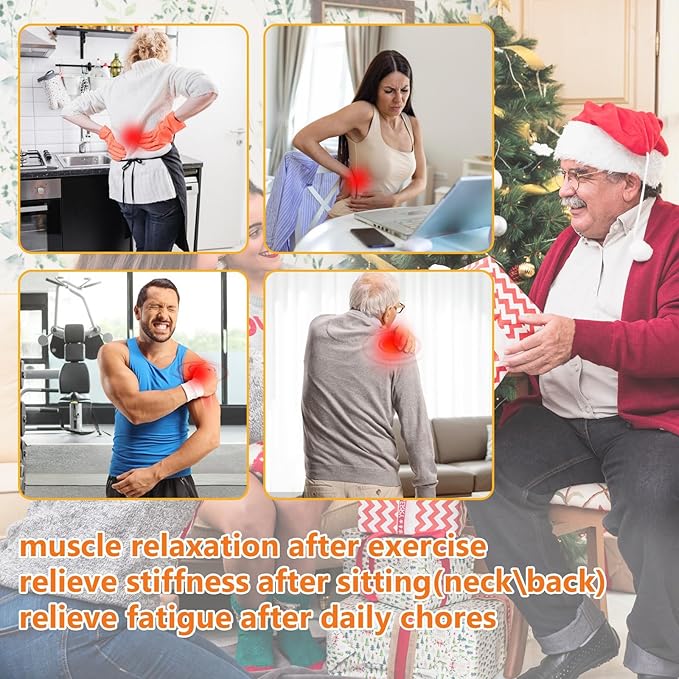 16-Head Massage Gun-Professional Deep Tissue Massager for Thighs Arms Waist Back Muscle Tension Relief Electric Percussion Massage Gun with 3 Modes &amp 30-Speed Touch Screen Adjustment