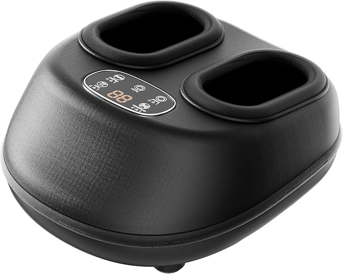 Shiatsu Foot Massager with Heat and Vibration Deep Kneading Compression for Plantar Fasciitis and Neuropathy Relief Fits Men Size 13 Foot Massage Machine Christmas Gift for Women and Men
