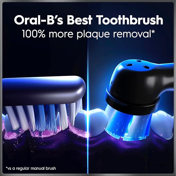 Oral-B iO Deep Clean + Protect Rechargeable Electric Toothbrush Saphire Blue iO Series 7 2 Replacement Brush Heads Charging Travel Case