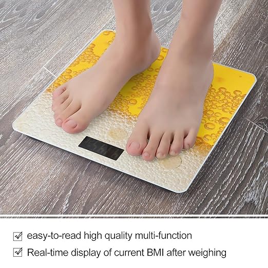 Beer Foam Scale for Body Weight Digital Bathroom Scale Precision Smart Weighing Scales with Clear LED Display Accurate High Precision Scales Weighing Machine