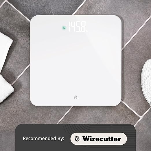 Greater Goods AccuCheck Digital Scale for Body Weight - Accurate Digital Bathroom Scale with High-Precision Sensors Large Easy-to-Read Backlit Display 400 lb Capacity Auto Step-On (White)