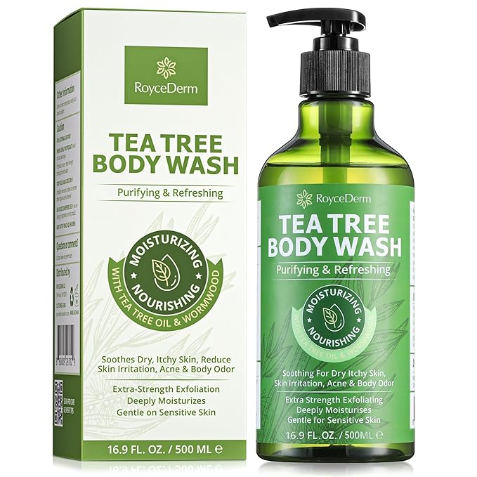 Roycederm Antifungal Body Wash &amp Soap Antibacterial Tinea Versicolor Tea Tree Body Wash Back Acne Folliculitis For Jock Itch Athletes Foot Body Odor Ringworm