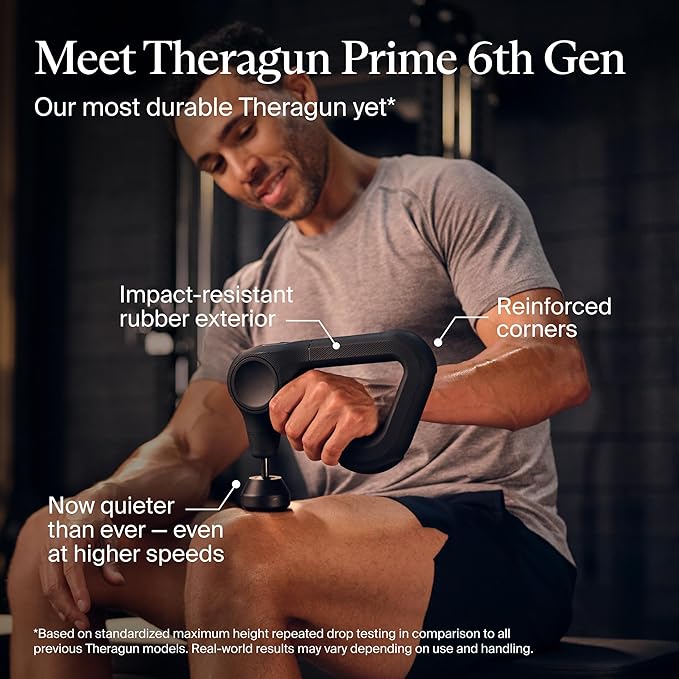 TheraGun Prime (6th Generation) Massage Gun by Therabody – Deep Tissue Powerful Massage in a Rugged Durable Design for Reliable Recovery &amp Pain Relief