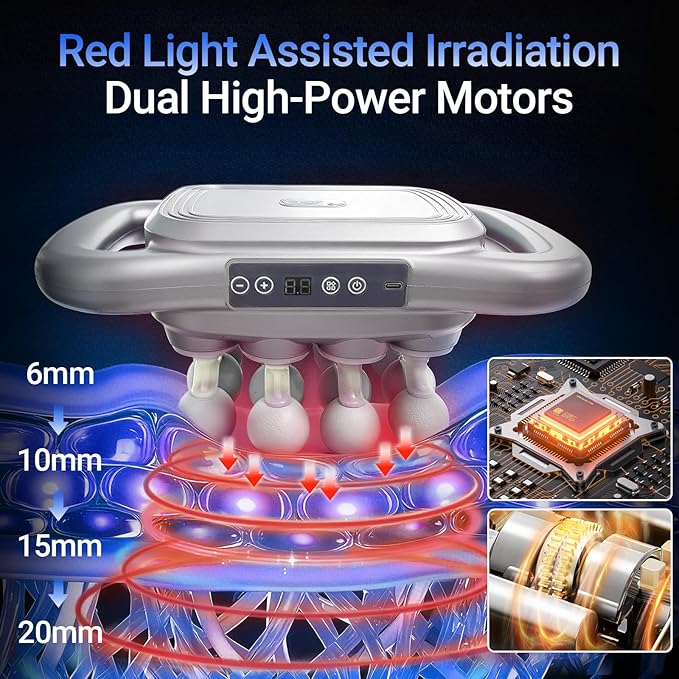 16-Head Deep Tissue Massage Gun 2026 Portable Handheld Back Massager 9 Modes &amp 9 Intensity Levels Electric Percussion Muscle Body Massager for Neck and Shoulder Pain Relief Gifts for Men &amp
