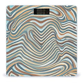 Wavy Style Lines Scale for Body Weight Digital Bathroom Scale Toughened Glass High Precision Scales for Body Weight with Large LCD Backlight Display Weight Scales
