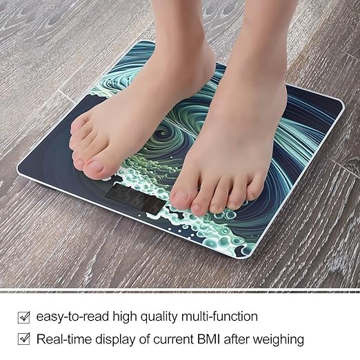 Distorted Wave Texture Scale for Body Weight Smart Scales Digital Bathroom Scale High Precision Weighing Scales with Large Display Weighing Machine for People