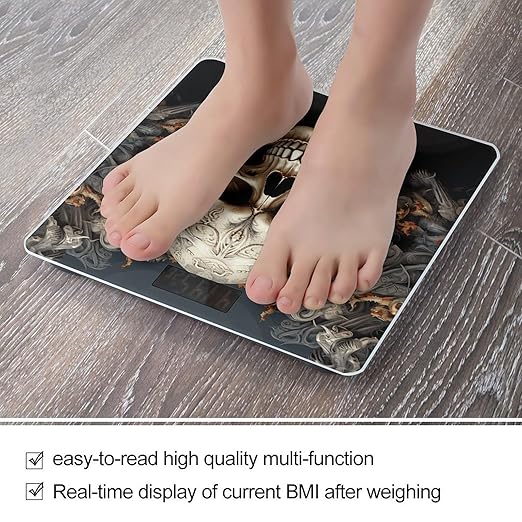 Skulls Scale for Body Weight Digital Bathroom Scale Accurate Smart Weight Scales with Large Display Weighing Machine High Precision Scales