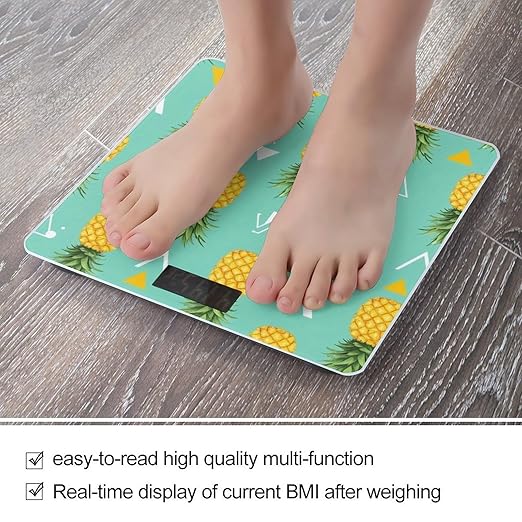 Men's Fashion Automatic Switch Digital Bathroom Weighing Scale Smart Scale Geometric Pineapple