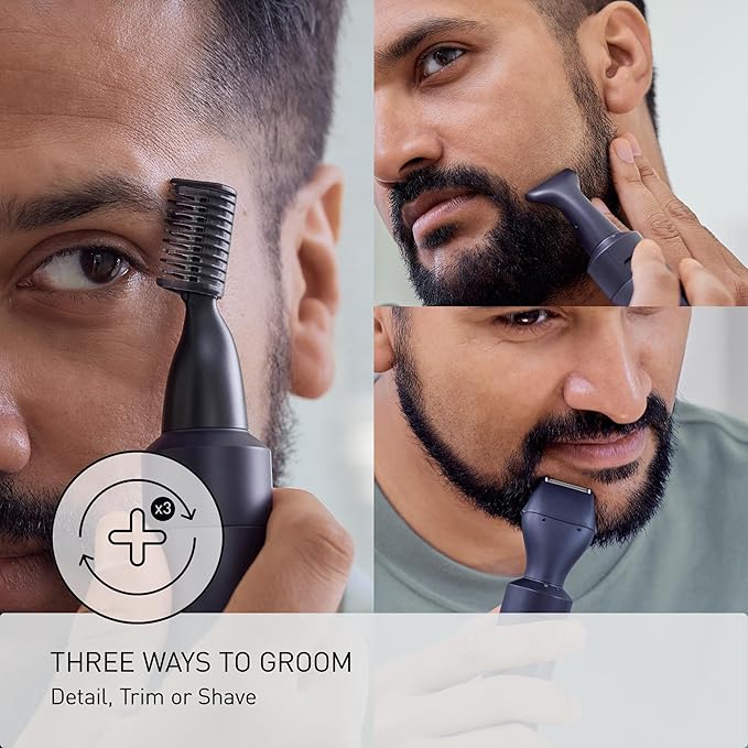 Panasonic MultiShape Facial Detail Shaver Trim Set Attachment Eyebrow Trimmer Beard Detail Trimmer and Detail Shaver Wet/Dry Add to MultiShape Grooming System Easy-Clean Tool - ER-CDT1-A
