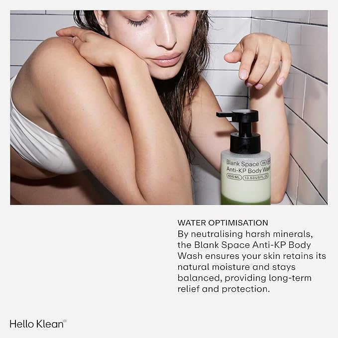 Blank Space Anti-KP Body Wash - Bi-Phase Cleanser Deeply Cleans &amp Removes Hard Water Residue - Hydrating Boost for Skin Moisture - Soothe Rough Dry &amp Sensitive Skin - Dermatologist Tested