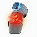 2026 Upgraded Cordless Knee Massager with Heat &amp Vibration Adjustable Wrap Design LED Display Rechargeable Knee Heating Pad for Home Office &amp Daily Relaxation (Grey(Single))