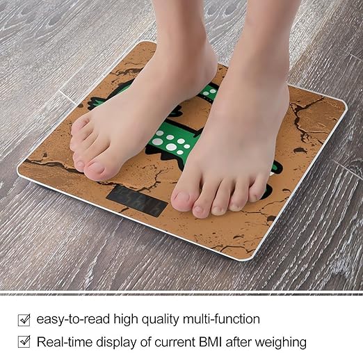 Crocodile Clan Mark Scale for Body Weight Sturdy Tempered Glass Weighing Scales with LCD Display Accurate Digital Bathroom Scale Convenient Body Fat Smart Scales Easy Read
