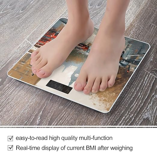London Impression Scale for Body Weight Digital Bathroom Scale Accurate Smart Weight Scales with Large Display Weighing Machine High Precision Scales