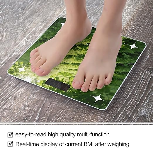 Green Colors Smart Scale for Body Weight Digital Bathroom Scale Toughened Glass Weight Scale with Large LCD Backlight Display High Precision Scales Weighing Machine