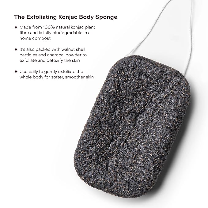 Everist The Skin Smoothing Duo The Exfoliating Body Wash Concentrate Tin 50+ Washes Bundled With The Exfoliating Konjac Sponge