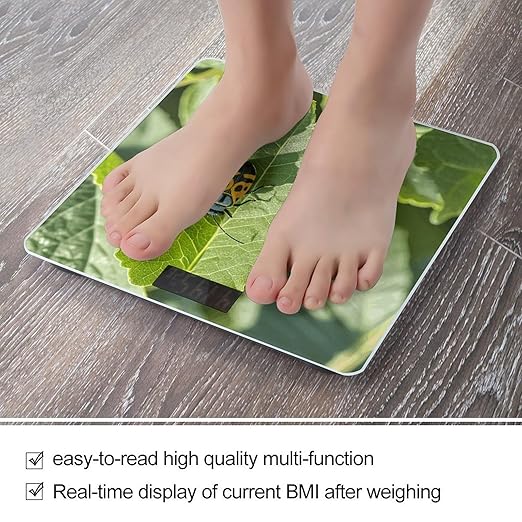 Insects on Leaves Scale for Body Weight Digital Bathroom Scale Accurate Smart Weight Scales with Large Display Weighing Machine High Precision Scales