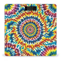 Color Tie Dye Scale for Body Weight Sturdy Tempered Glass Weighing Scales with LCD Display Accurate Digital Bathroom Scale Convenient Body Fat Smart Scales Easy Read