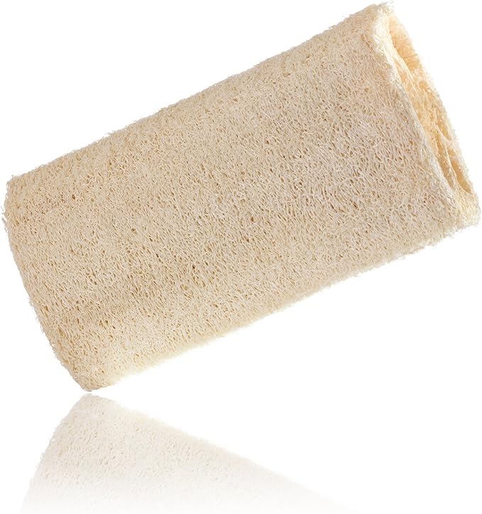 1.7 oz Single Foamer Pump Shower Gel Bottle with 12 Pack Natural Loofah Body Scrub (5 inches)