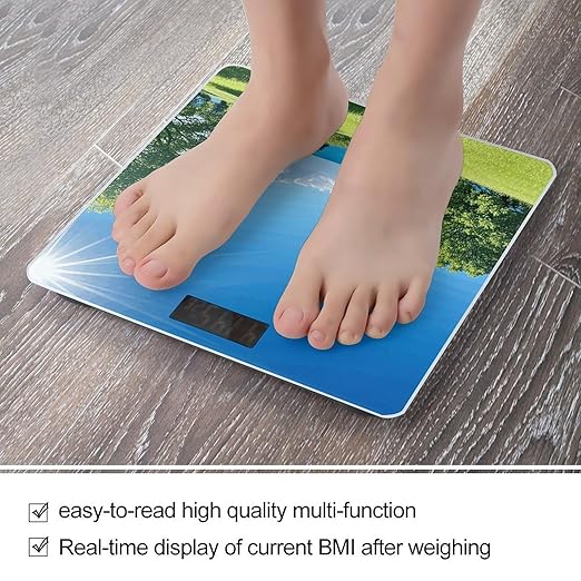 Lawn in The Sun Scale for Body Weight Digital Bathroom Scale Accurate Smart Weight Scales with Large Display Weighing Machine High Precision Scales
