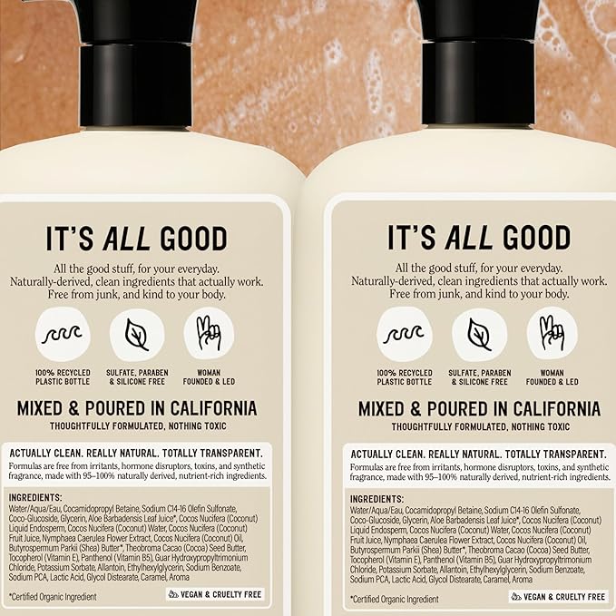 California Naturals Classic Clean Vanilla Bloom Body Wash 2-Pack Daily Cleansing Body Wash for Soft Healthy Skin Naturally Scented Vegan Cruelty Paraben &amp Sulfate Free 20 oz