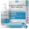 Eczema Body Wash | Eczema Treatment | Gel Cleanser For Eczema Prone Skin | Soothes Dryness &amp Itching Gentle On Eczema &amp Dermatitis Sulfate-Free With A Free Scrubber Brush