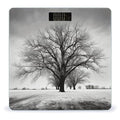 Black and White Tree Weight Scale Large Bathroom Scales Digital Weight with Bright LED Display Non Slip Automatic Weighing Scale Fashion Weighing Machine for Body