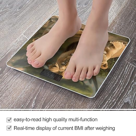 Lion Family Smart Scale for Body Weight Accurate Bathroom Scale with LED Display Digital Weight Scales Weighing Machine High Precision Scales for Bath Home