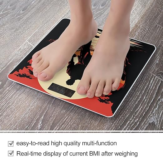 Karate Men Scale for Body Weight Accurate Digital Bathroom Scale Toughened Glass High Precision Scales Smart Weight Scales with Large LCD Backlight Display Weighing Machine