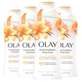 Olay Body Wash for Women Fresh Radiance Refreshing &amp Renewing Made with Plant Based Cleansers B3 Botanical Complex For All Skin Types Vanilla Blossom &amp Apricot Scent 22 fl oz (Pack of 4