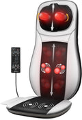 Snailax Neck and Back Massager with Heat Shiatsu Back Massager for Back Pain KneadingRolling Massage Seat CushionFull Body Massage Chair PadSeat Massager for ChairIdeal Gifts