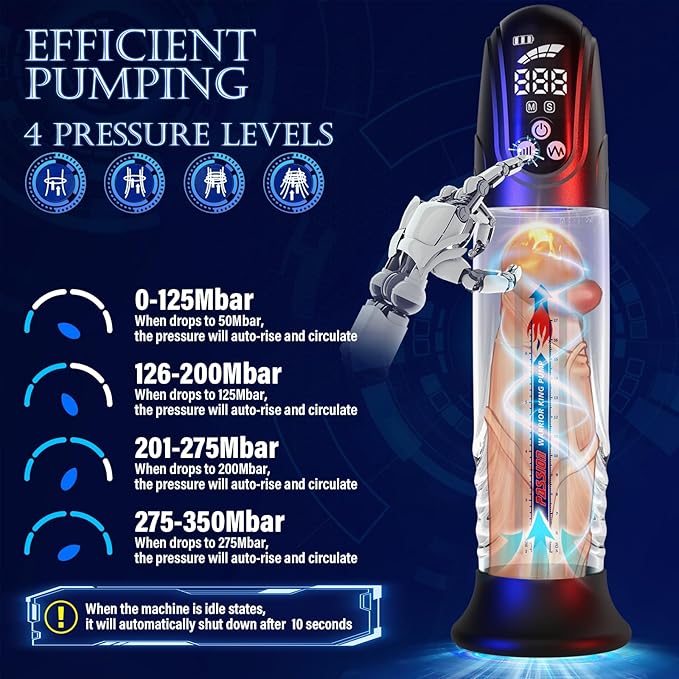 Penile Traction Device Condones 6X Suction &amp Pumping Training Device Bigger &amp Harder &amp Longer Y324* (Black2)