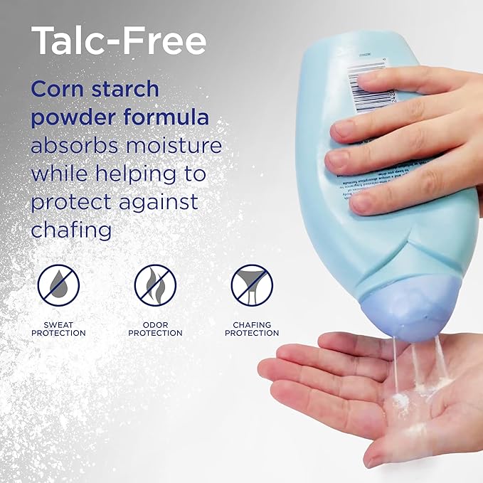 Shower to Shower Morning Fresh Body Powder with Lavender for Men &amp Women Talc Free Sweat Absorbing Prevents Chafing &amp Odor Deodorizing - 8 Ounce