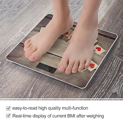 Decoration on Wooden Wall Scale for Body Weight Digital Bathroom Scale Accurate Smart Weight Scales with Large Display Weighing Machine High Precision Scales