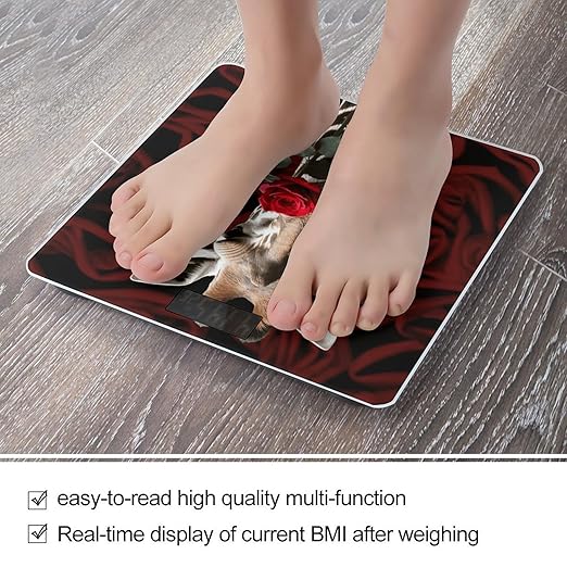 Giraffe Kissing Flower Bathroom ScaleHighly Accurate Digital Weighing Machine for People Bright LED Display Weight Scale for The Aldult Home Use