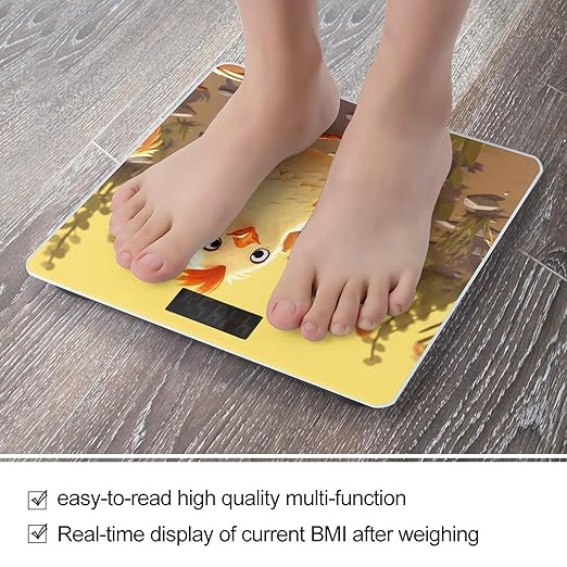 Chicken Chick Weight Scale for Body Weight Digital Bathroom Scale High Capacity Accurate Digital Weighing Scales and Easy-to-Read on Backlit LCD Display Scales