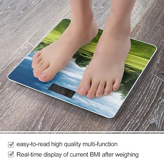 Golf Course Lawn Weight ScaleClear LED Display Bathroom Digital Weighing ScaleTempered Glass Digital Bathroom Scale for Body Weight Capacity Up to 400 Lbs